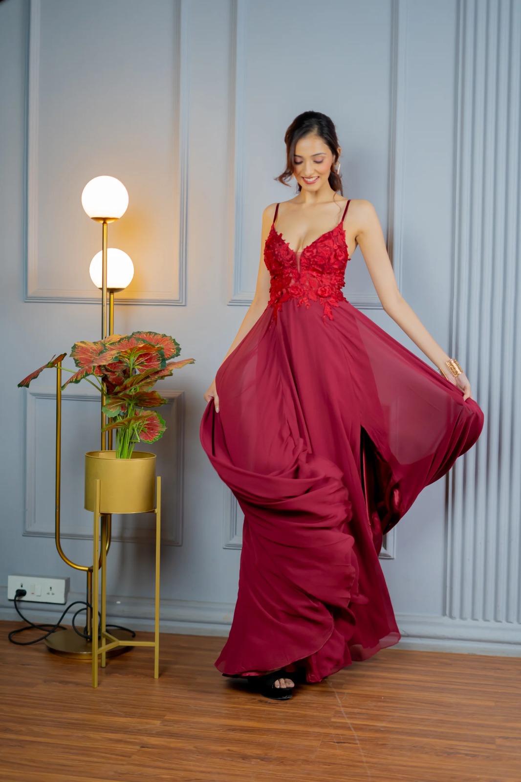 Niyara’s Kumud Embroidered Evening Gown